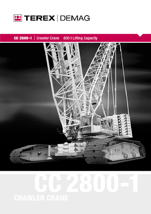 Гусеничні крани - ґратчаста стріла Terex-Demag CC 2800-1