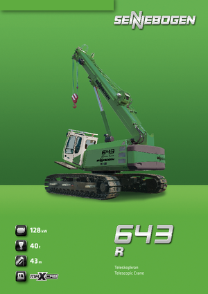 Гусеничні крани - телескопічна стріла Sennebogen 643 R