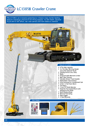 Гусеничні крани - телескопічна стріла Maeda LC 1385