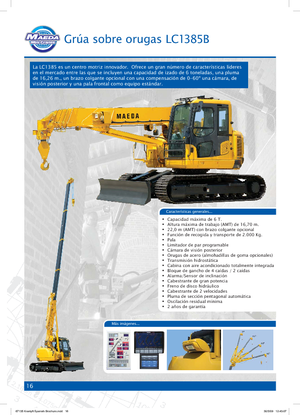 Гусеничні крани - телескопічна стріла Maeda LC 1385 B