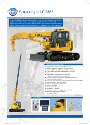 Гусеничні крани - телескопічна стріла Maeda LC 1385 B