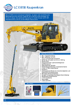 Гусеничні крани - телескопічна стріла Maeda LC 1385 B
