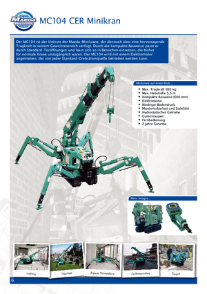 Гусеничні крани - телескопічна стріла Maeda MC 104 CER *