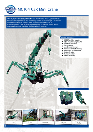Гусеничні крани - телескопічна стріла Maeda MC 104 CER *