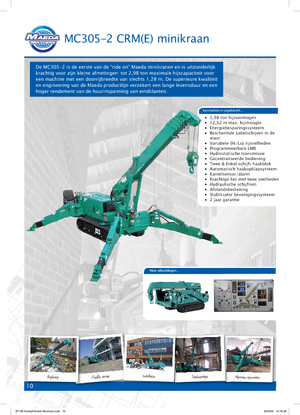 Гусеничні крани - телескопічна стріла Maeda MC 305 CRM-E