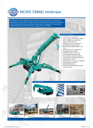 Гусеничні крани - телескопічна стріла Maeda MC 405 CRME