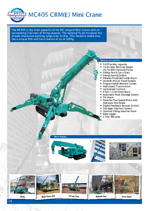 Гусеничні крани - телескопічна стріла Maeda MC 405 CRME