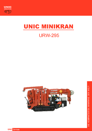 Гусеничні крани - телескопічна стріла UNIC URW 295