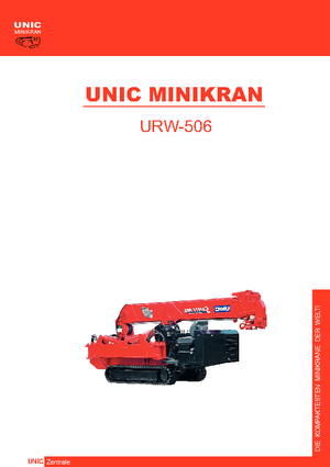 Гусеничні крани - телескопічна стріла UNIC URW 506