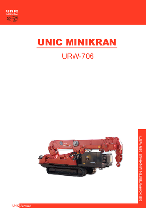 Гусеничні крани - телескопічна стріла UNIC URW-706