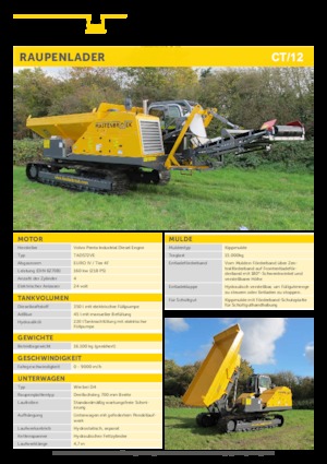 Гусеничні самоскиди Mastenbroek CT/12