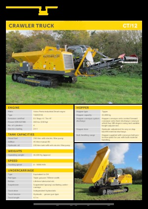 Гусеничні самоскиди Mastenbroek CT/12