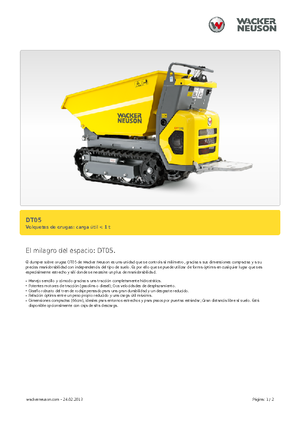 Гусеничні самоскиди Wacker Neuson DT05
