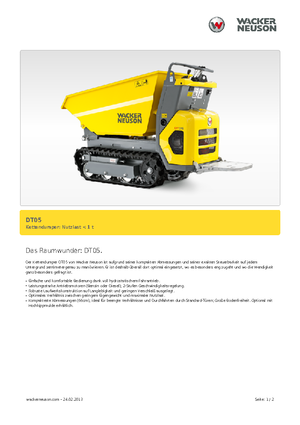 Гусеничні самоскиди Wacker Neuson DT05