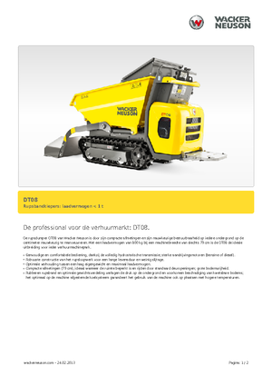 Гусеничні самоскиди Wacker Neuson DT08