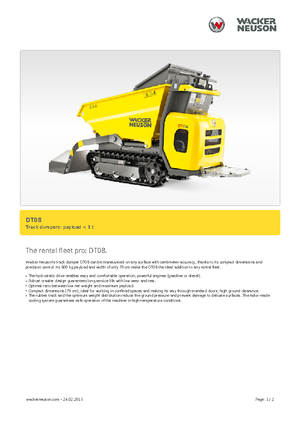 Гусеничні самоскиди Wacker Neuson DT08