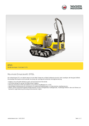 Гусеничні самоскиди Wacker Neuson DT15
