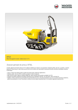 Гусеничні самоскиди Wacker Neuson DT15