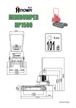 Гусеничні самоскиди Hinowa HP 1500