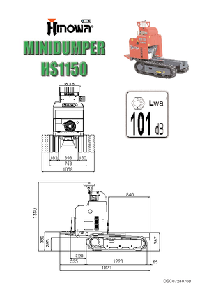 Гусеничні самоскиди Hinowa HS 1150 D