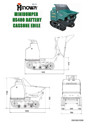 Гусеничні самоскиди Hinowa HS400