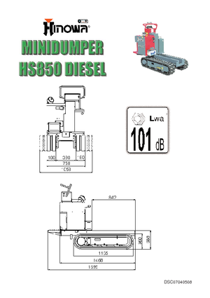 Гусеничні самоскиди Hinowa HS 850 D