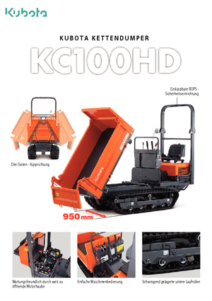 Гусеничні самоскиди Kubota KC 100 HD