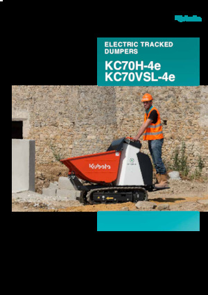 Eлектричні гусеничні самоскиди Kubota KC70H-4e