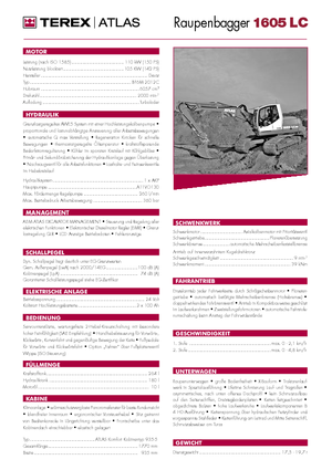 Гусеничні екскаватори Atlas 1605 LC