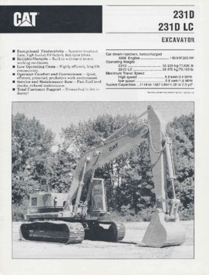 Гусеничні екскаватори Caterpillar 231D