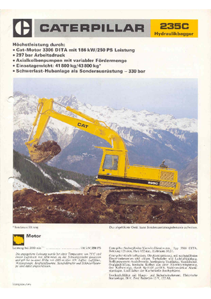 Гусеничні екскаватори Caterpillar 235 C