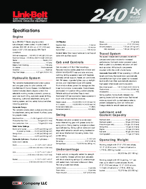 Гусеничні екскаватори Link-Belt 240 LX Road Builder