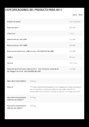 Гусеничні екскаватори Caterpillar 307.5