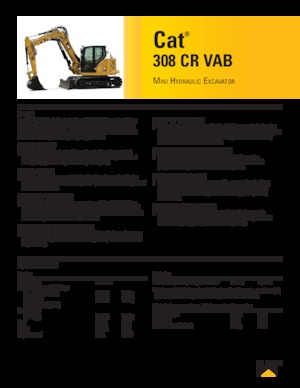 Гусеничні екскаватори Caterpillar 308 CR VAB