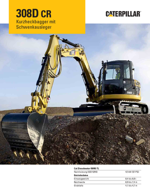 Гусеничні екскаватори Caterpillar 308D CR