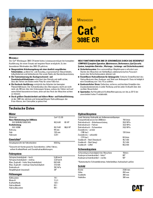 Гусеничні екскаватори Caterpillar 308E 2 CR