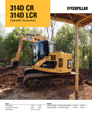 Гусеничні екскаватори Caterpillar 314D LCR