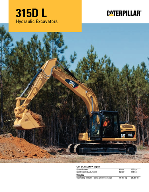 Гусеничні екскаватори Caterpillar 315D L