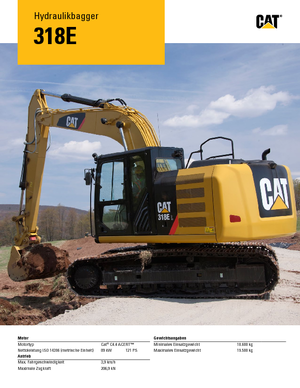 Гусеничні екскаватори Caterpillar 318E L