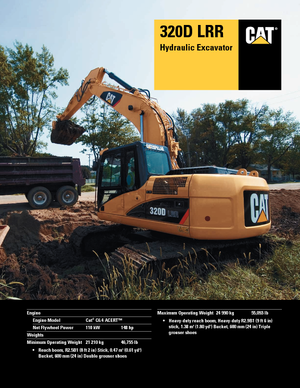 Гусеничні екскаватори Caterpillar 320D LRR