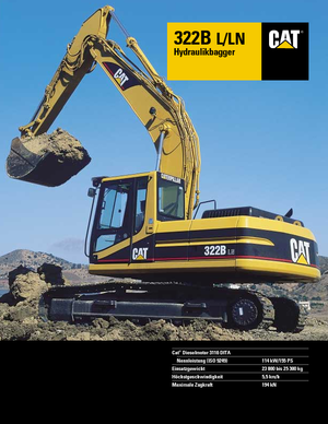 Гусеничні екскаватори Caterpillar 322 B LN