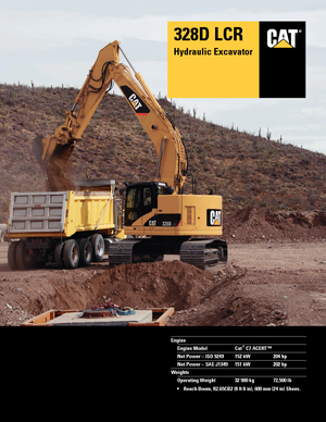 Гусеничні екскаватори Caterpillar 328D LCR