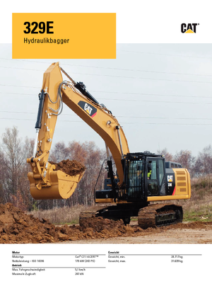 Гусеничні екскаватори Caterpillar 329E LN