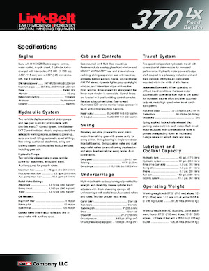 Гусеничні екскаватори Link-Belt 370 LX Road Builder