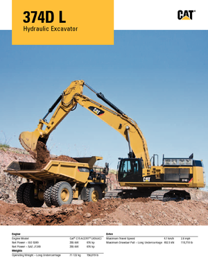 Гусеничні екскаватори Caterpillar 374D L