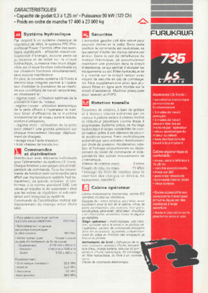 Гусеничні екскаватори Furukawa 735 LS-tronic