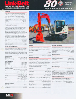 Гусеничні екскаватори Link-Belt 80 Spin Ace