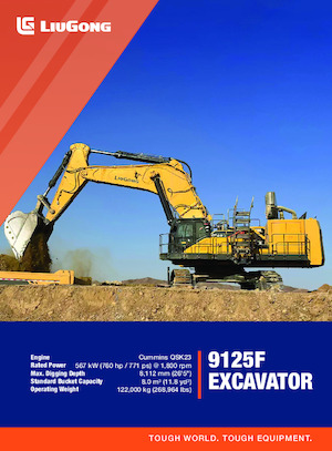 Гусеничні екскаватори Liugong 9125F