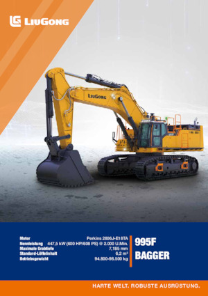 Гусеничні екскаватори Liugong 995F