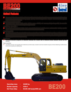 Гусеничні екскаватори Beml BE200